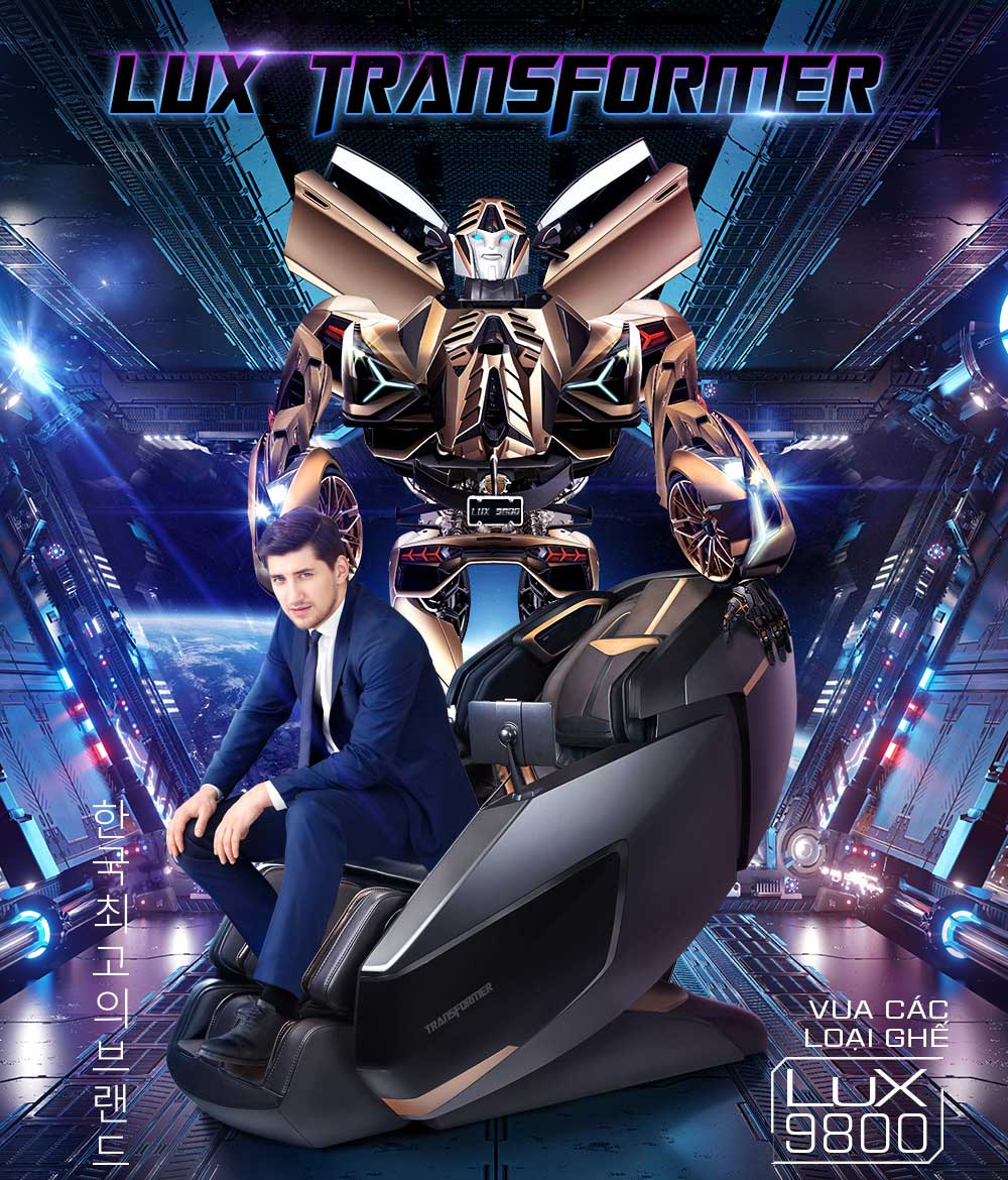 Ghế Massage Buheung Transformer LUX-9800 - Hàng chính hãng