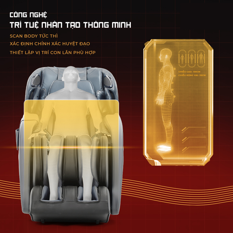 Ghế massage toàn thân Hasuta HMC820 - Hàng chính hãng