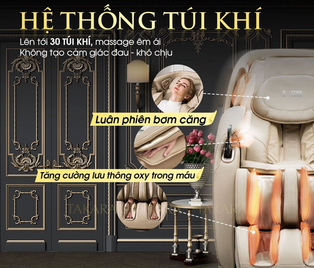 Ghế massage toàn thân Takara K10 - Hàng chính hãng