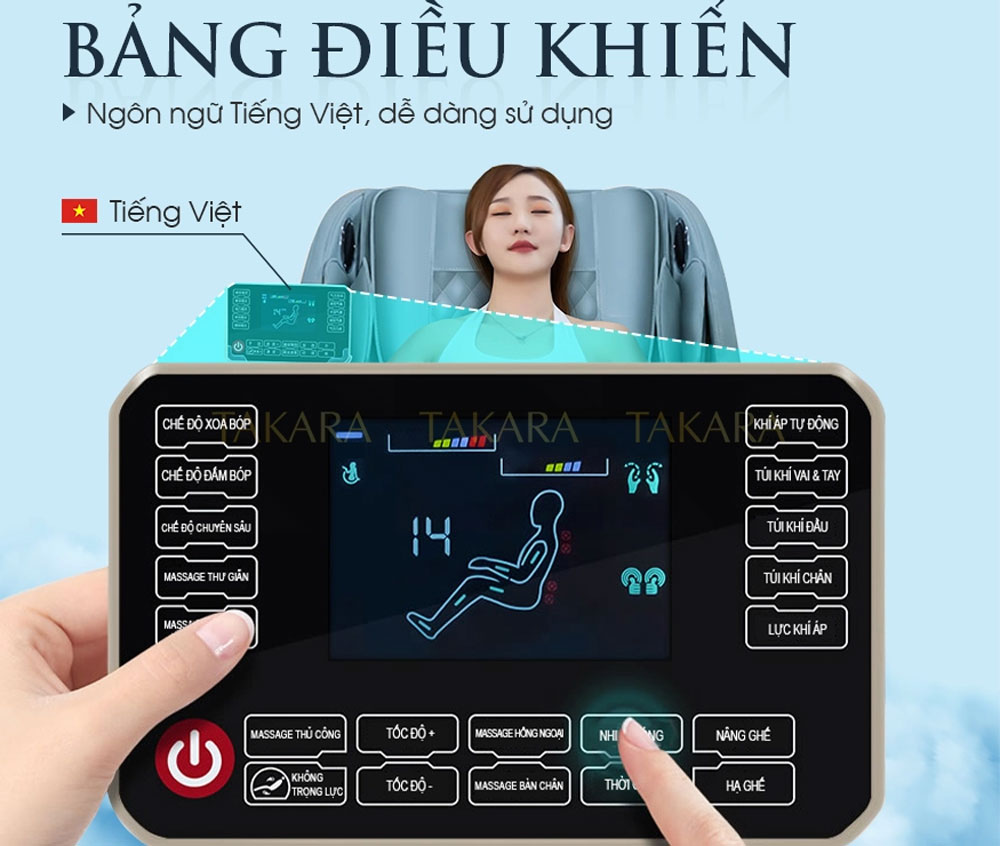Ghế massage toàn thân Takara K9 - Hàng chính hãng
