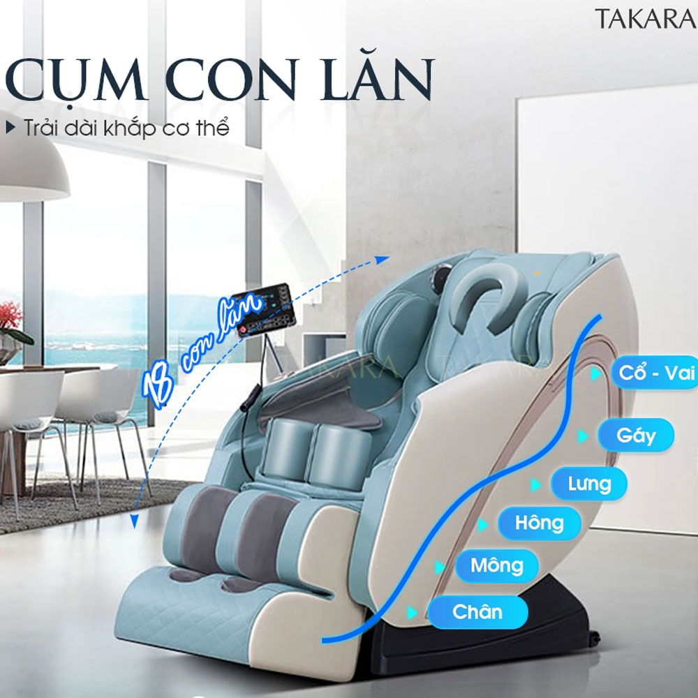 Ghế massage toàn thân Takara K9 - Hàng chính hãng