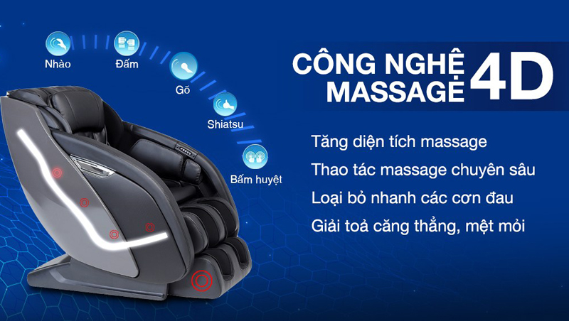Ghế massage cao cấp Fuji Luxury FJ-S600 - Hàng chính hãng