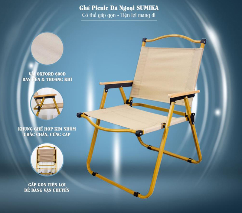 Ghế picnic dã ngoại gấp gọn Sumika K39  - Hàng chính hãng