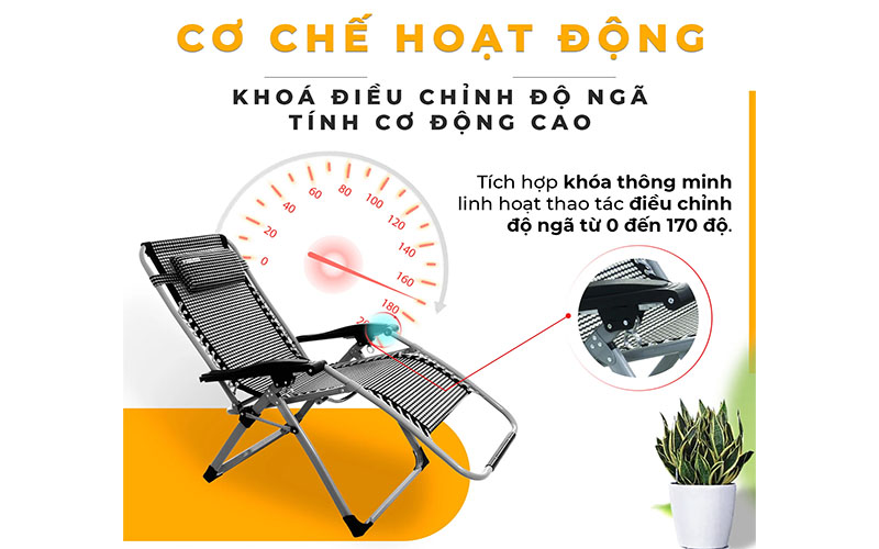 Ghế xếp thư giãn Hakawa HK-G21P - Hàng chính hãng