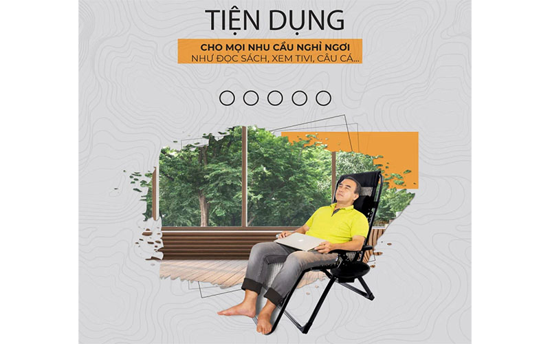 Ghế xếp thư giãn Hakawa HK-G22 - Hàng chính hãng