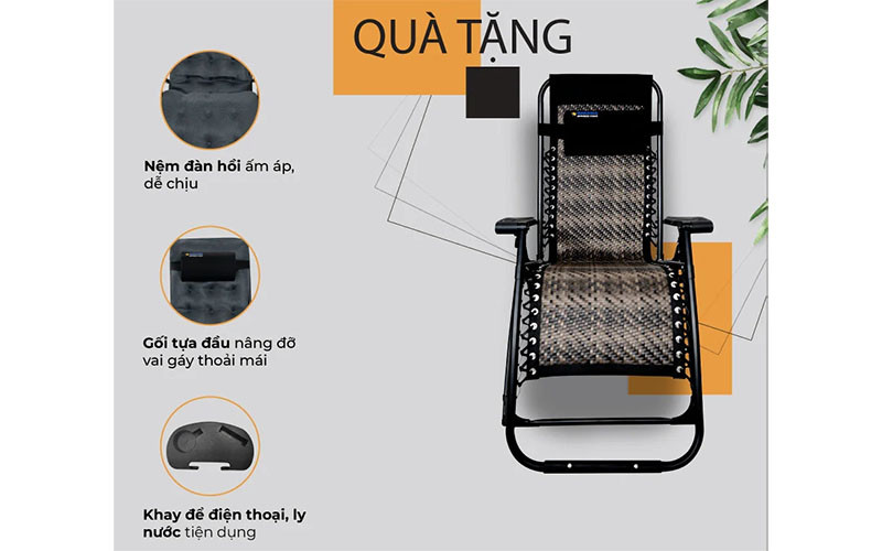 Ghế xếp thư giãn Hakawa HK-G22 - Hàng chính hãng