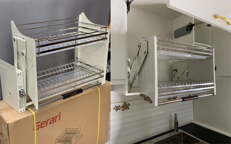 Giá để bát đĩa nâng hạ Gerari DH.800 - Hàng chính hãng