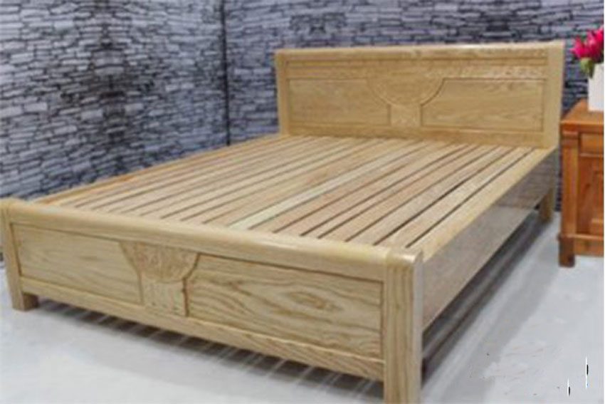 Giường sồi nga bền đẹp chắc chắn 1m4x1m6 - Hàng chính hãng