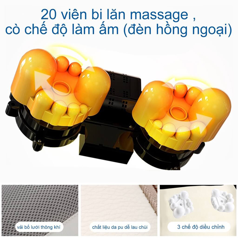 Gối massage hồng ngoại Bomidi MP1 - Hàng chính hãng