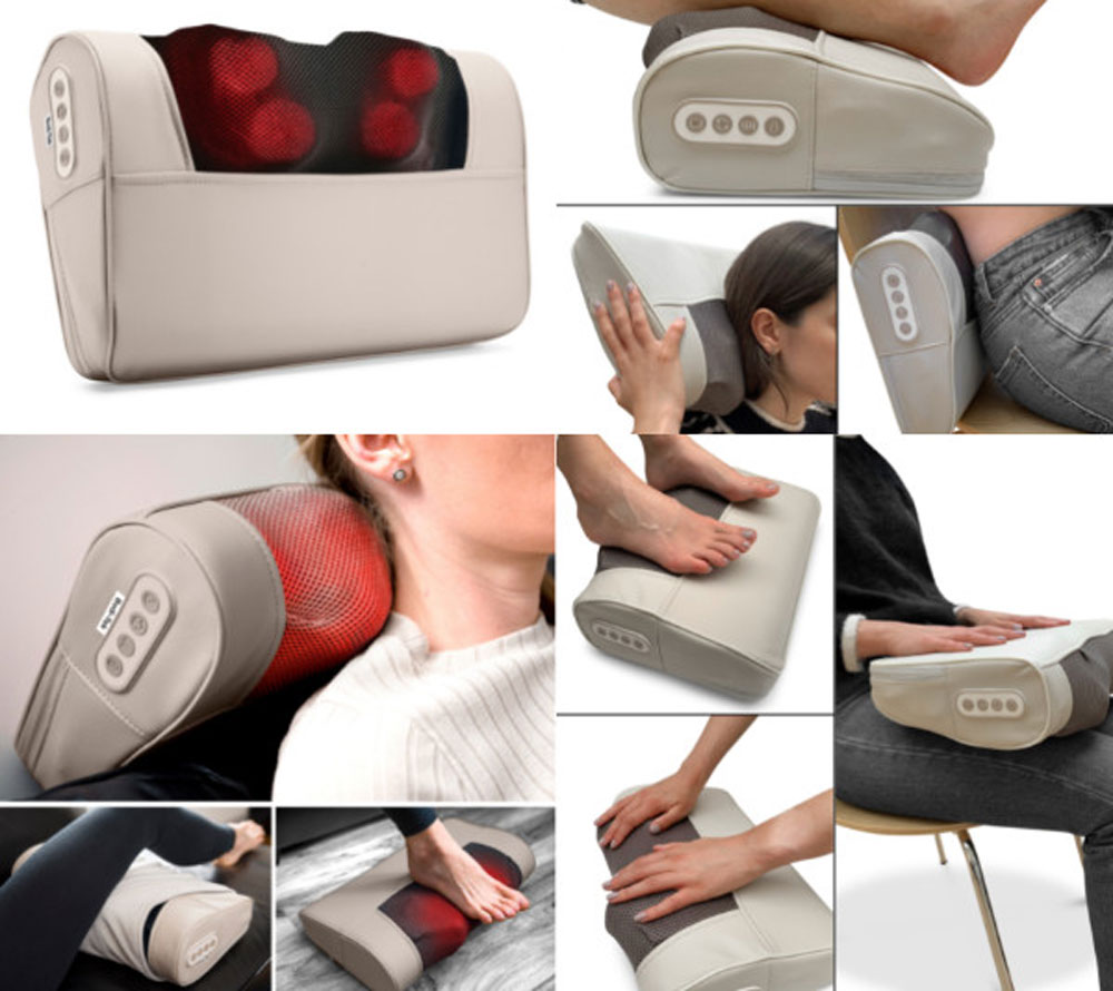 Gối Massage hồng ngoại đa năng RIO BT-MANO - Hàng chính hãng