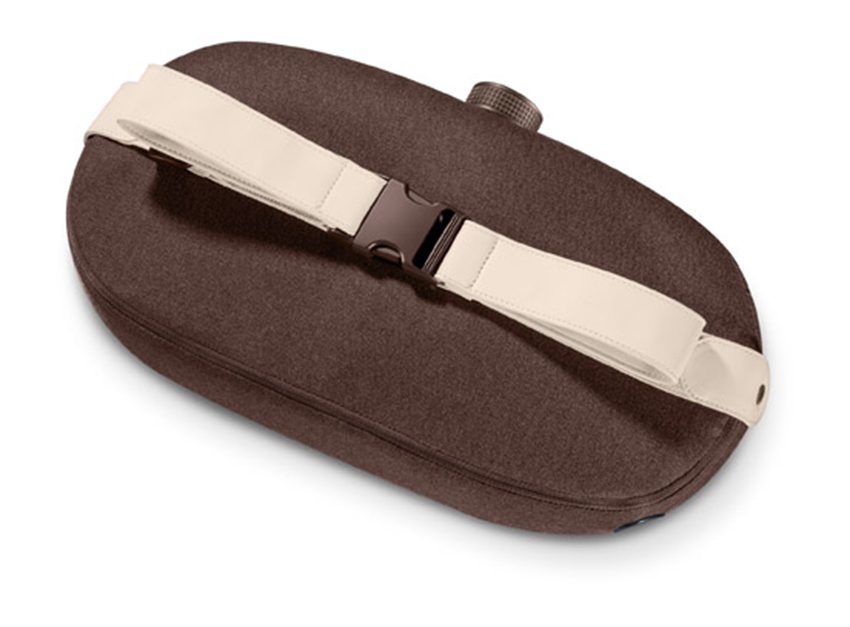 Gối massage Shiatsu vai cổ lưng chân Beurer MG520 với thiết kế đai chắc chắn, tiện lợi