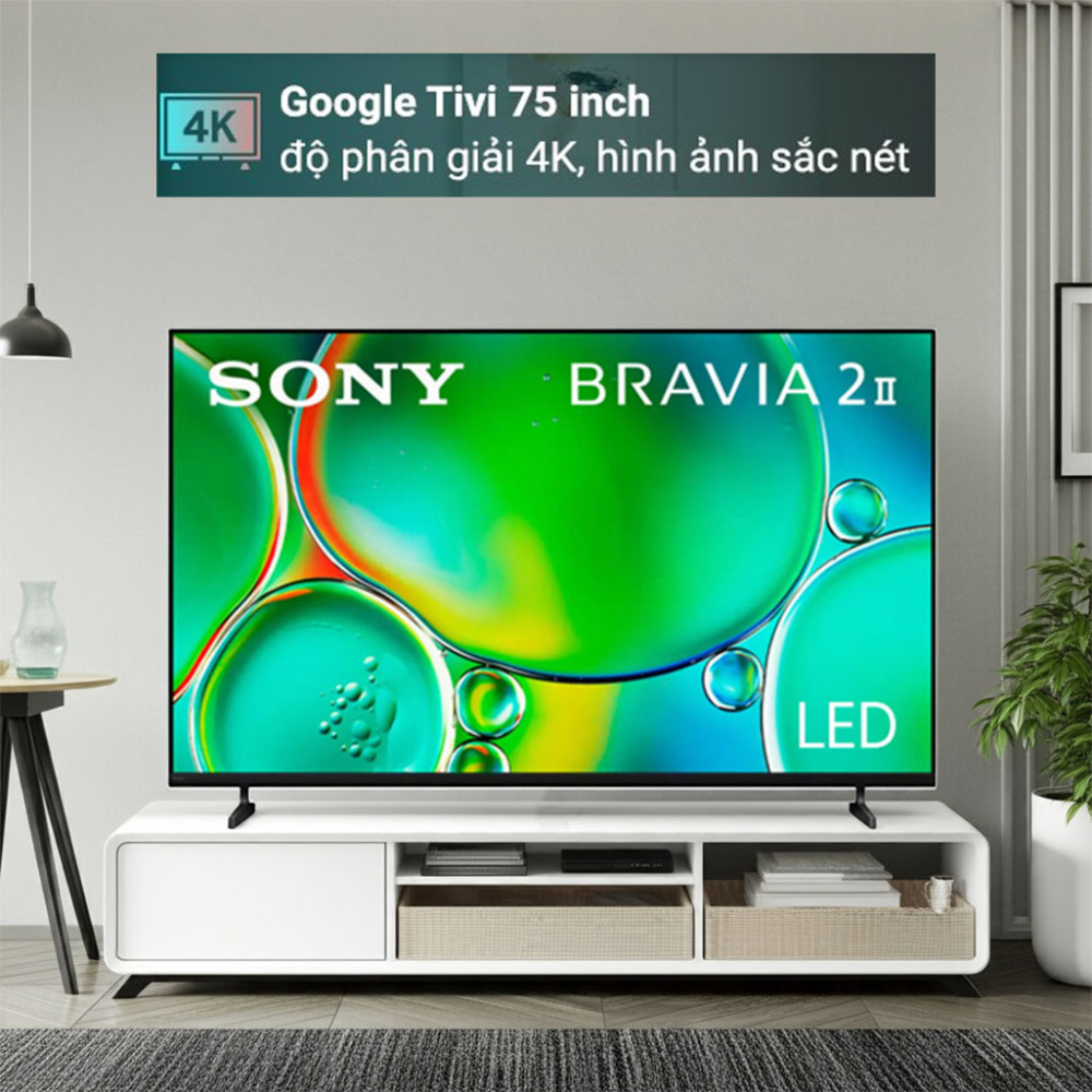 Google Tivi Sony 75 Inch 4K K-75S20M2 - Hàng chính hãng