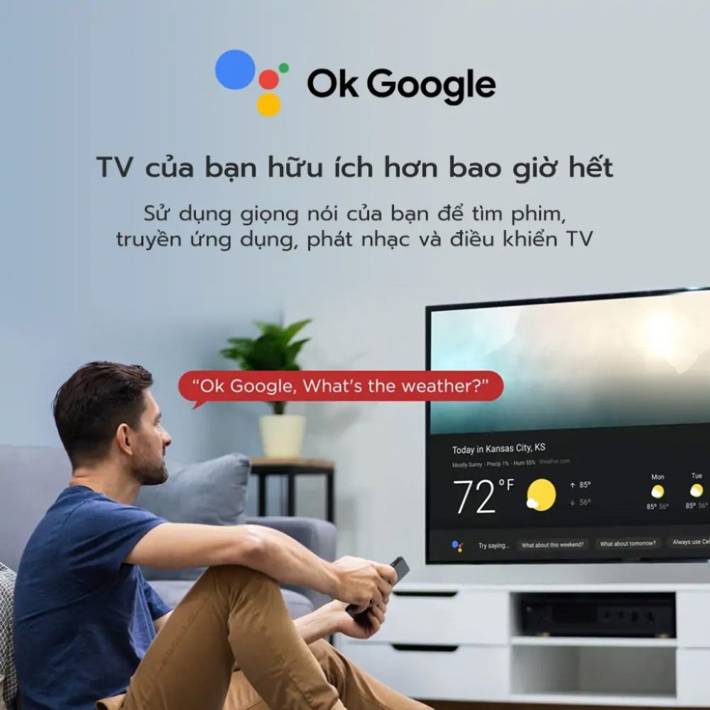 Google tivi TCL AI 4K 75 inch 75P69K - Hàng chính hãng