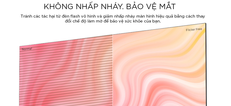 Công nghệ Eye Care, hạn chế hiệu quả hiện tượng nhấp nháy, bảo vệ mắt của bạn