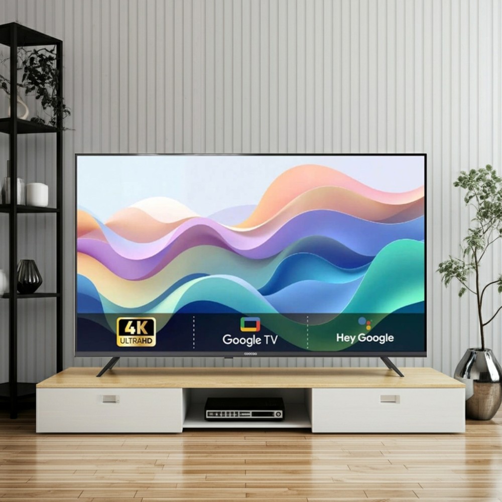 Chân đế dạng chữ V chắc chắn, giúp tivi đứng vững