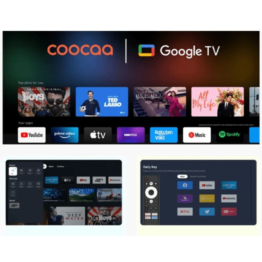 Google tivi QD-Mini LED Coocaa 4K 55 inch 55V75 - Hàng chính hãng