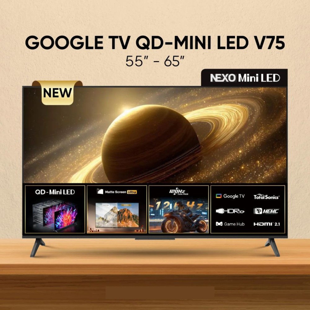 Google tivi QD-Mini LED Coocaa 4K 55 inch 55V75 - Hàng chính hãng