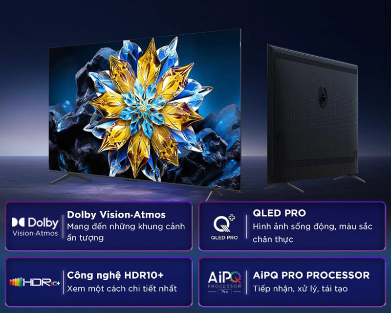 Google tivi Qled TCL 4K 55 inch 55C69B - Hàng chính hãng