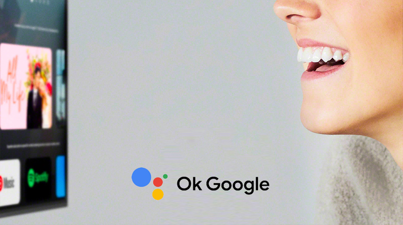 Bạn có thể điều khiển tivi bằng giọng nói thông qua trợ lý ảo Google Assistant 