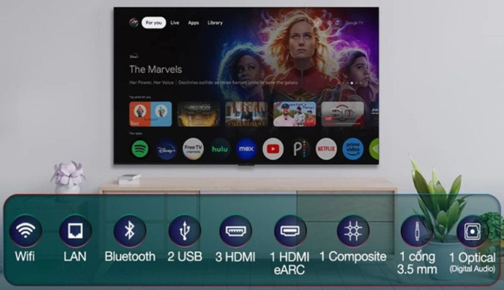 Google tivi TCL QD-Mini LED 4K 98 Inch 98C855 - Hàng chính hãng