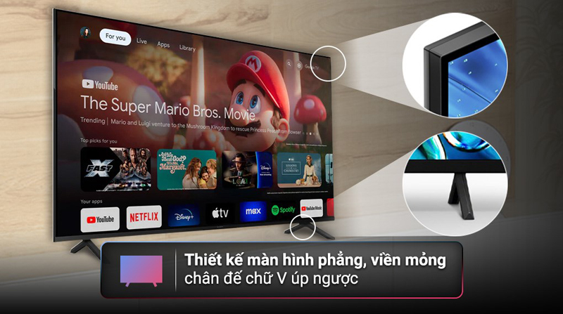 Google Tivi Sony 4K 65 inch K-65S30 - Hàng chính hãng