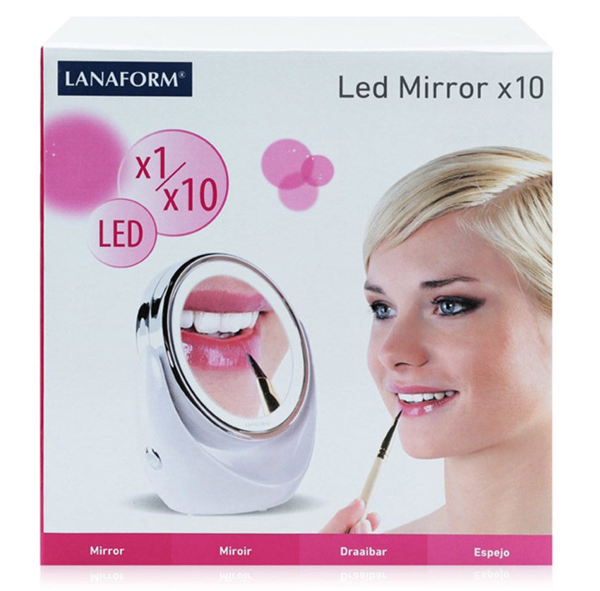 Gương trang điểm Lanaform Led Mirror X10 LA131004 - Hàng chính hãng