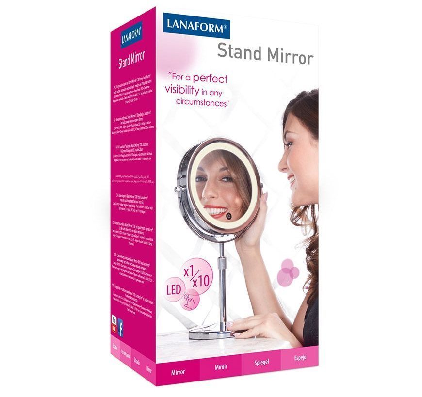 Gương trang điểm Lanaform Stand Mirror X10 LA131006 - Hàng chính hãng