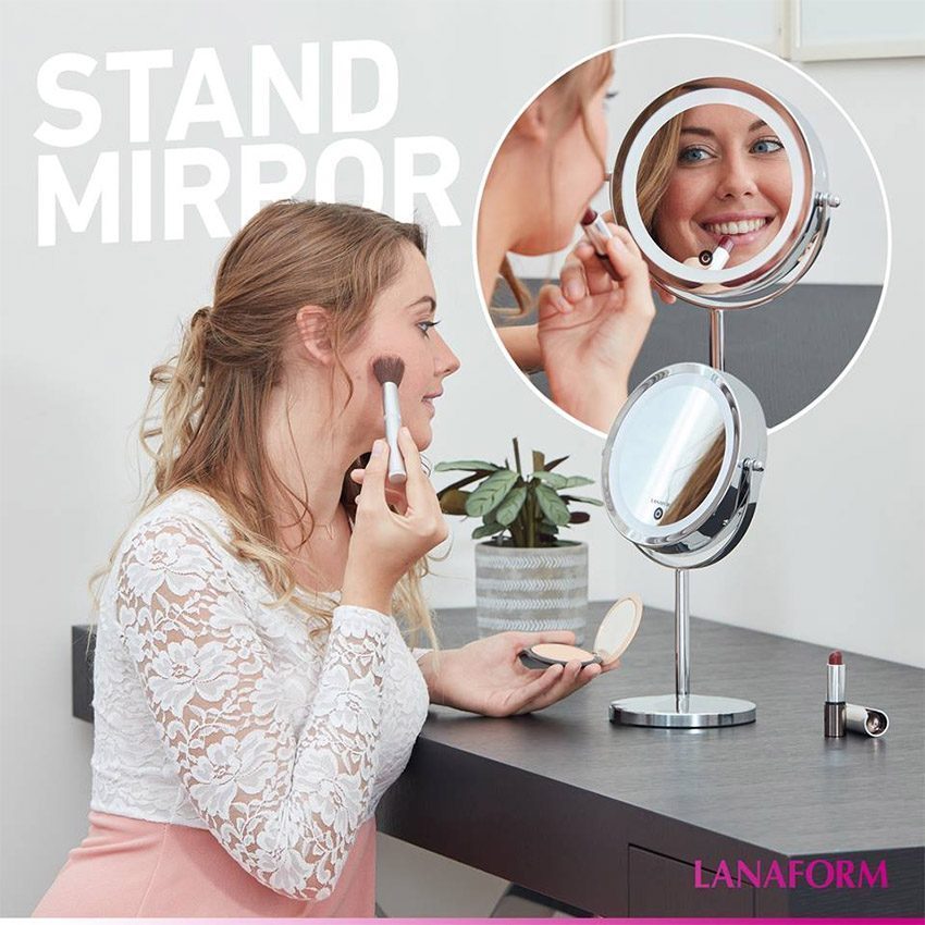 Gương trang điểm Lanaform Stand Mirror X10 LA131006 - Hàng chính hãng