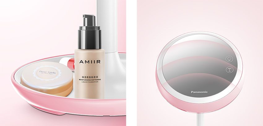 Chất liệu của gương trang điểm có đèn Panasonic HHLT0625