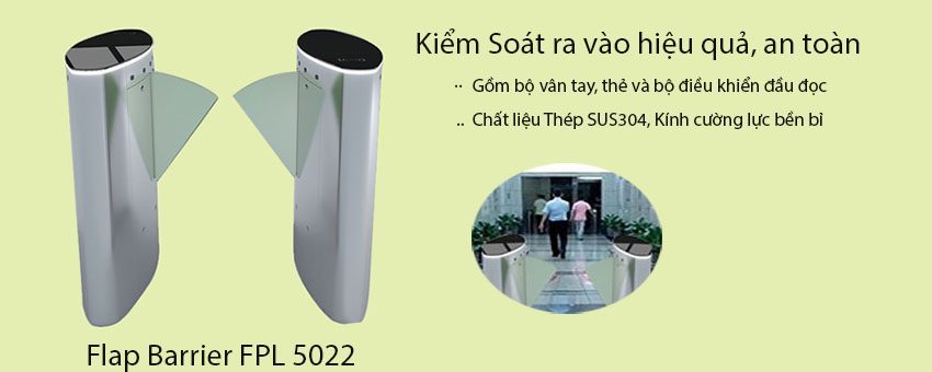Hàng rào bán tự động Flap Barrier ZKTeco FBL5022 - Hàng chính hãng