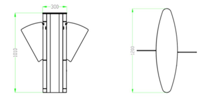 Hàng rào bán tự động Flap Barier ZKTeco FBL5222 - Hàng chính hãng