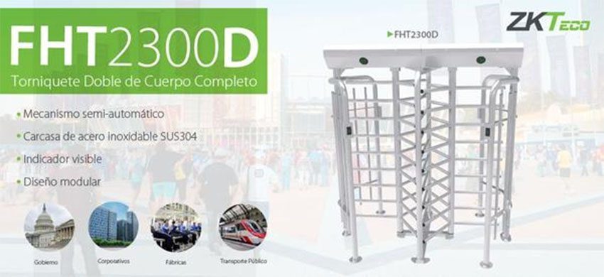 Hàng rào Full Height bán tự động ZKTeco FHT2300D - Hàng chính hãng