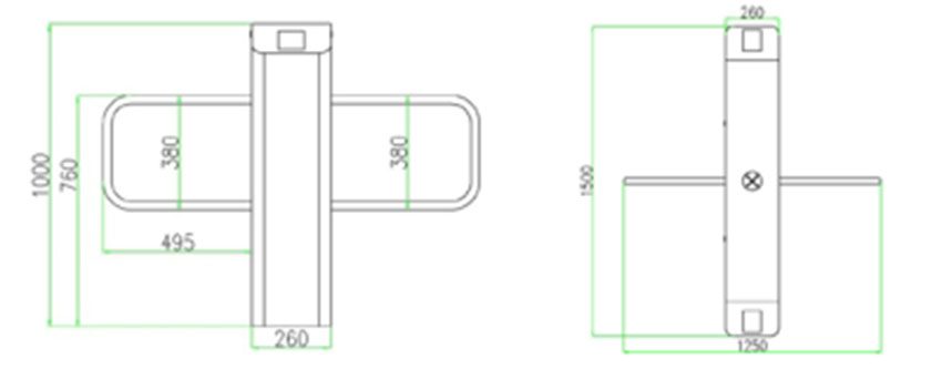 Hàng rào Swing Barrier bán tự động ZKTeco SBTL2222 - Hàng chính hãng