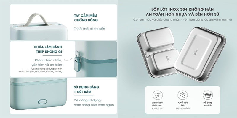 Hộp cơm cắm điện Bear SB-HC12L - Hàng chính hãng