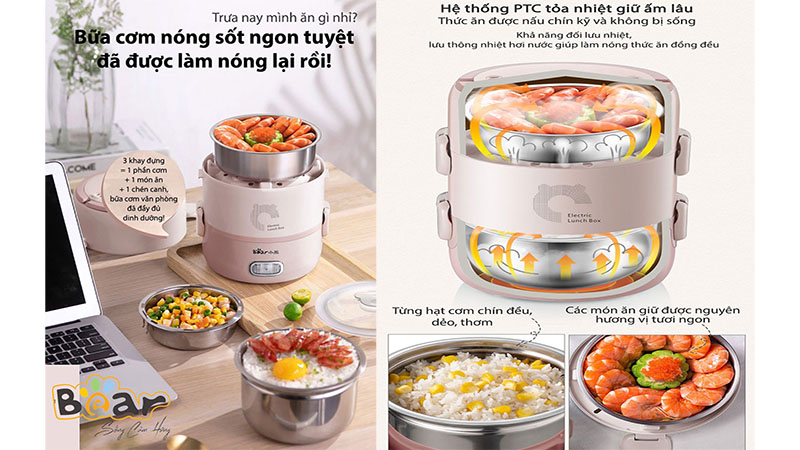 Hộp cơm điện Bear DFH-B20S6 - Hàng chính hãng