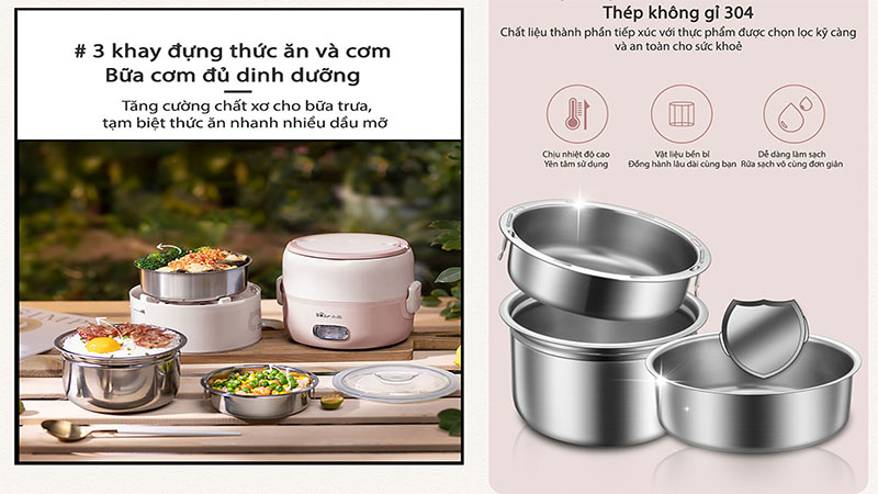 Hộp cơm điện Bear DFH-B20S6 - Hàng chính hãng