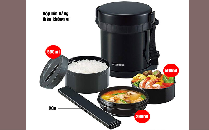 Hộp cơm giữ nhiệt Zojirushi SL-XE20-AD - Hàng chính hãng
