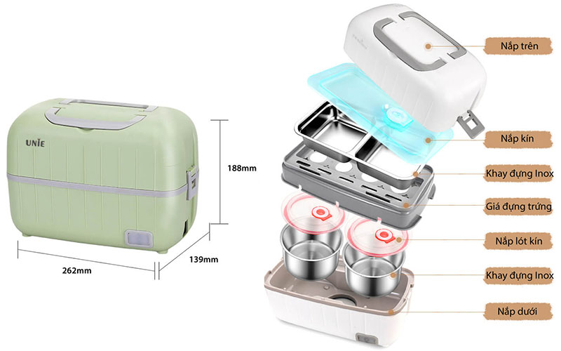 Hộp cơm cắm điện Unie UV-P1 - Hàng chính hãng