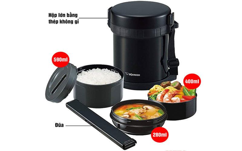 Hộp cơm giữ nhiệt Zojirushi SL-GH18-BA - Hàng chính hãng