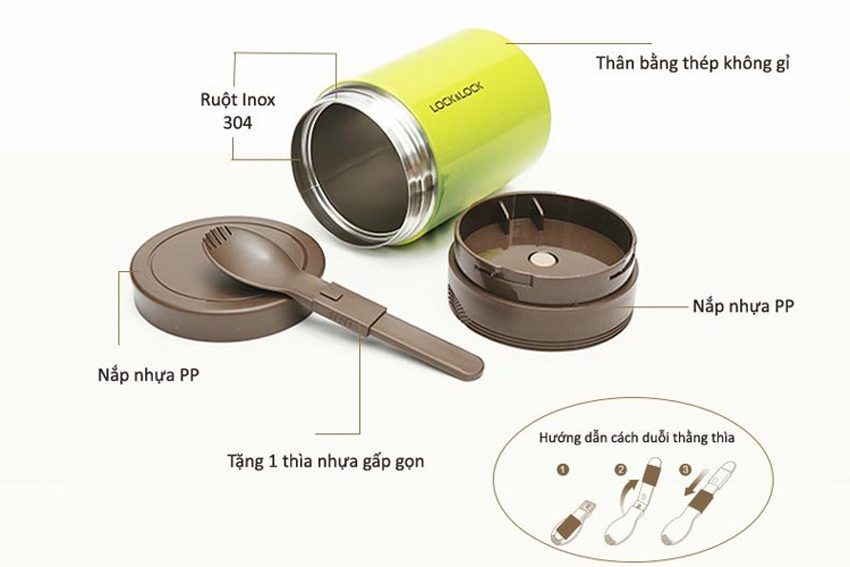 Hộp giữ nhiệt đựng thức ăn Lock&Lock LHC8024 (500ml) - Hàng chính hãng