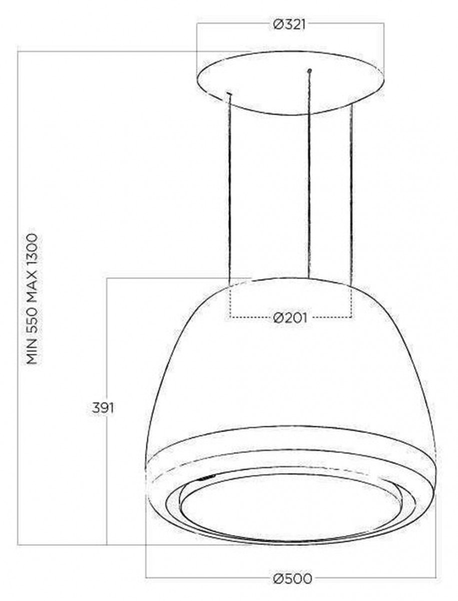 Máy hút mùi treo Elica EDITH HEAVYMETAL/F/50 - Hàng chính hãng