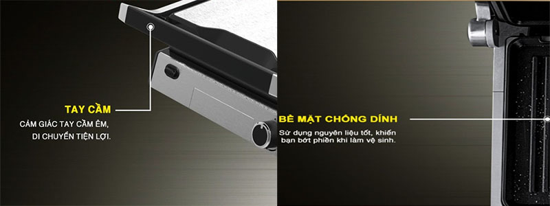 Kẹp nướng điện Tiross TS9657 - Hàng chính hãng