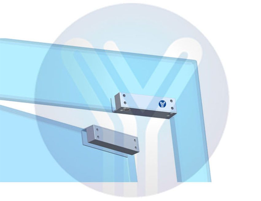 Khóa chốt điện tử cho cửa kính toàn bộ Yli YB-500U - Hàng chính hãng