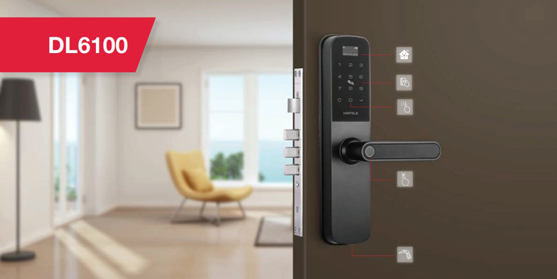Khóa cửa điện tử Hafele DL6100 (912.20.582) - Hàng chính hãng