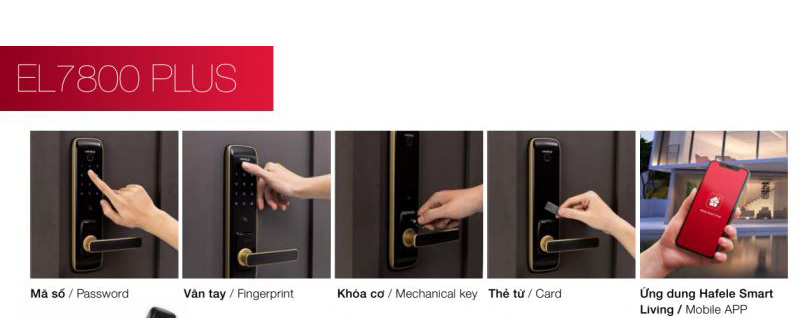 Khóa cửa iện tử Hafele EL7800 PLUS (912.20.569) - Hàng chính hãng