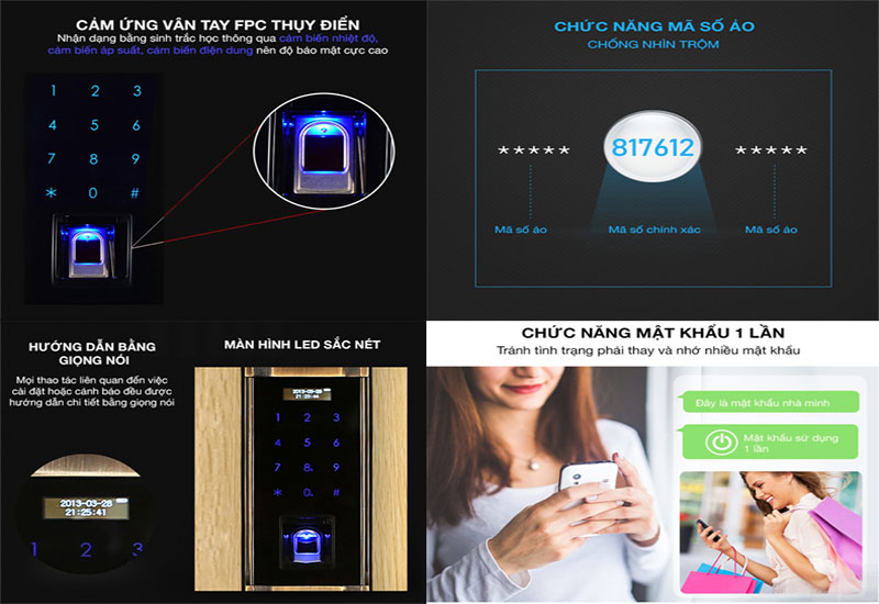 Công nghệ của Khóa cửa điện tử Kaadas 6002