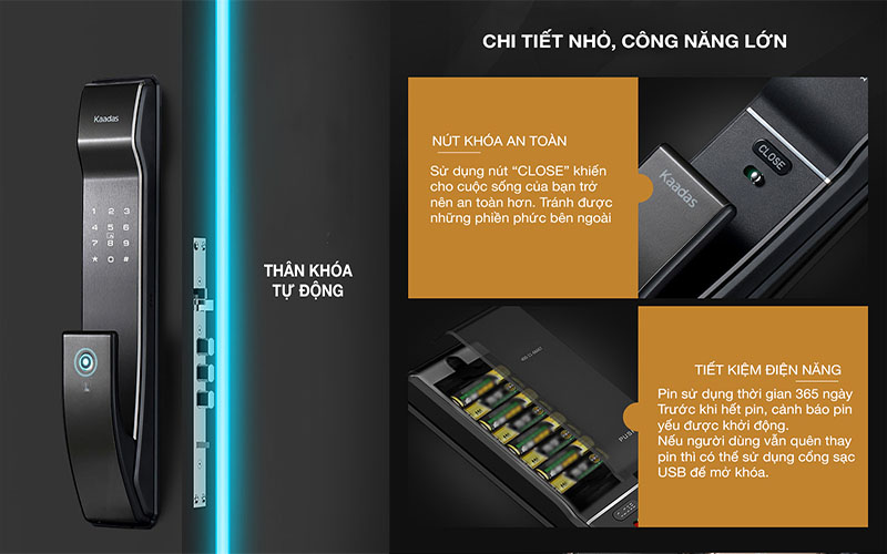 Khóa điện tử Kaadas K9 - Hàng chính hãng