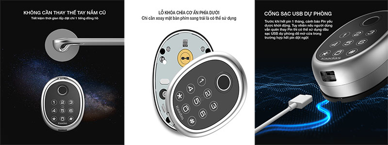 Khóa cửa điện tử Kaadas M9-5 - Hàng chính hãng