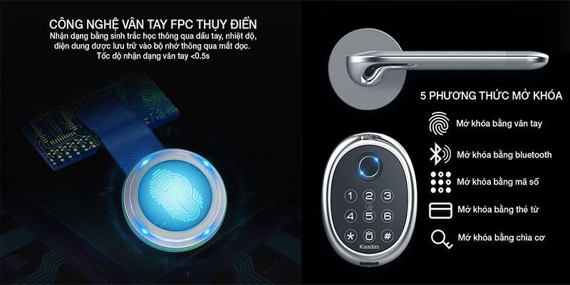 Khóa cửa điện tử Kaadas M9-5 - Hàng chính hãng