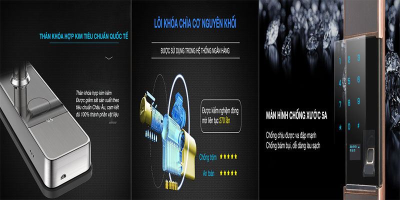 Khóa cửa điện tử Kaadas V5 - Hàng chính hãng